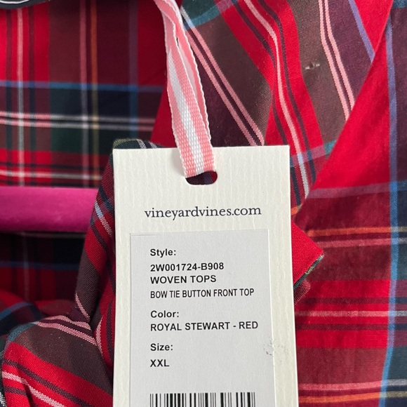 Women’s vineyard vines plaid top - Picture 5 of 5